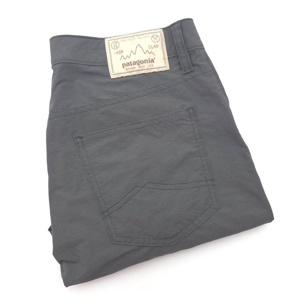 Patagonia Iron Clad Stonycroft Slim Straight Nylon Jeans Size 33x32 Forge Gray